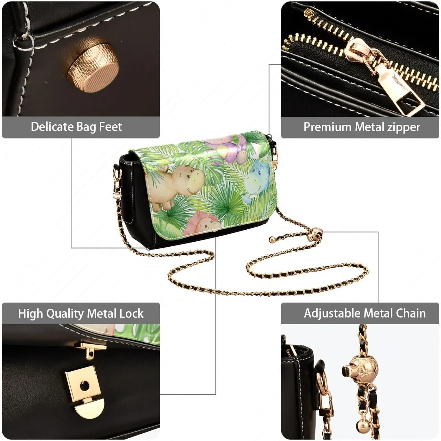 Crossbody Bags for Women Trendy Women's Black Shoulder Bag Small PU Leather Flap Cross Body Bag Handbags