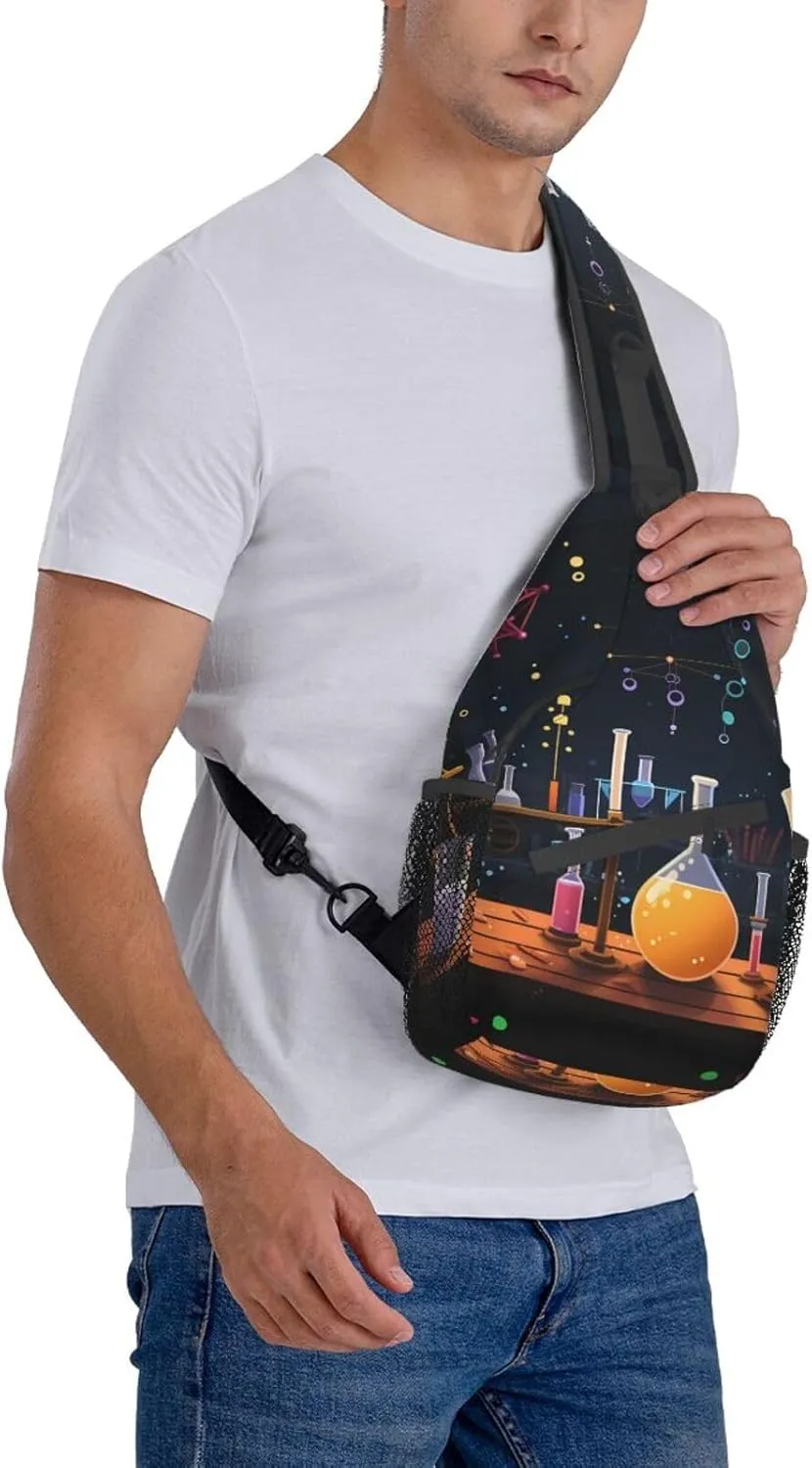 Crossbody Bags, Science Party Printed Fanny Pack,Sling Backpack,Multipurpose Crossbody Shoulder Bag Travel Daypack
