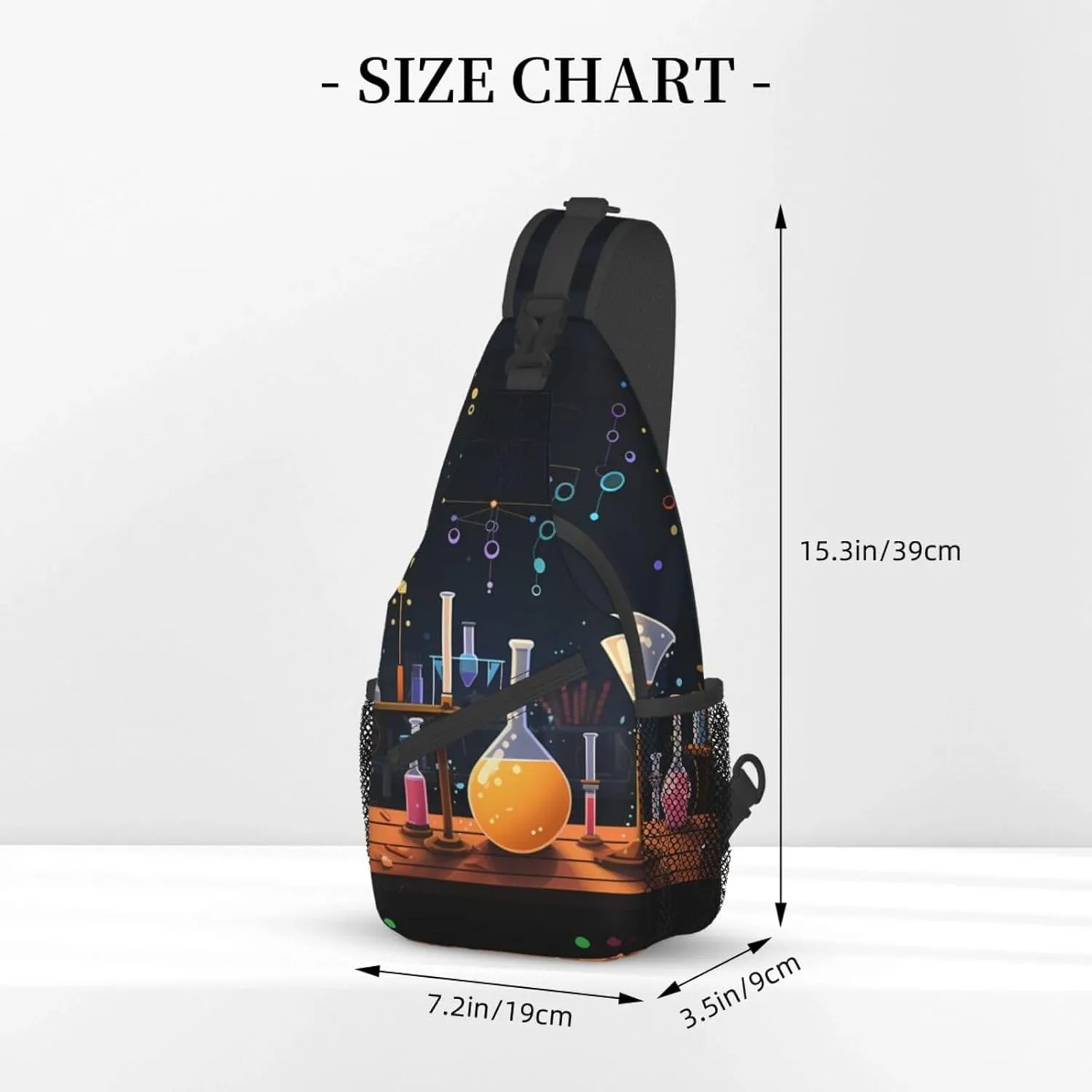 Crossbody Bags, Science Party Printed Fanny Pack,Sling Backpack,Multipurpose Crossbody Shoulder Bag Travel Daypack