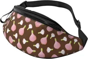 Crossbody Fanny Packs for Women Men - cartoon Onion Pattern Running Belt Bag Travel Waist Bag for Women Men