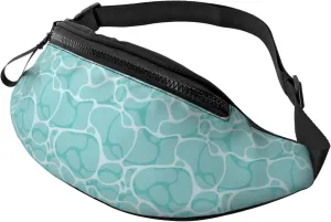 Crossbody Fanny Packs for Women Men - Turquoise Sea Water Surface Running Belt Bag Travel Waist Bag for Women Men