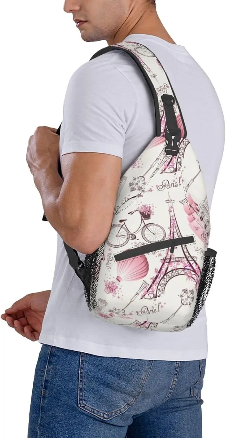 Custom Printed Sling Bag for Women Men Crossbody Shoulder Backpack Chest Bags Gym Travel Hiking Casual Daypack