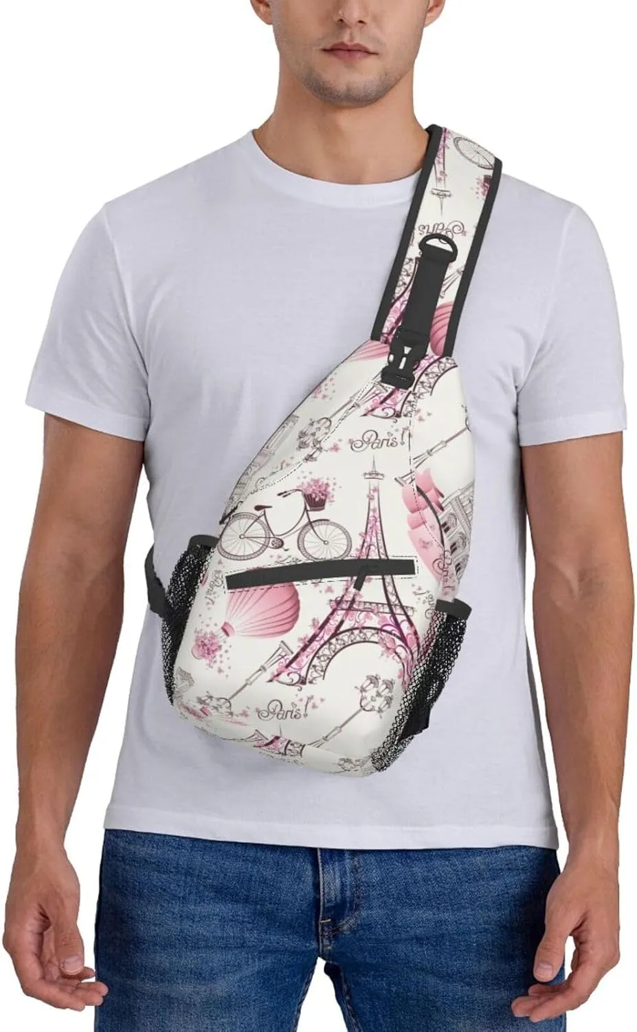 Custom Printed Sling Bag for Women Men Crossbody Shoulder Backpack Chest Bags Gym Travel Hiking Casual Daypack