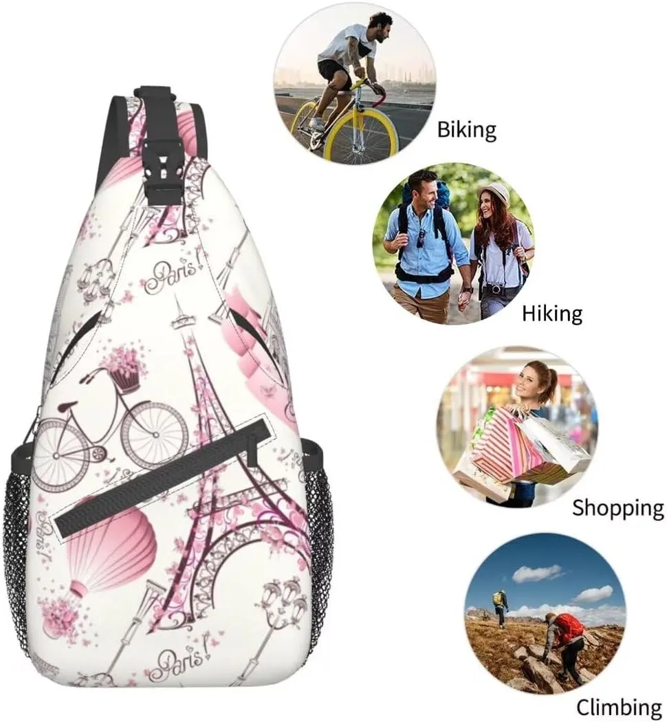 Custom Printed Sling Bag for Women Men Crossbody Shoulder Backpack Chest Bags Gym Travel Hiking Casual Daypack