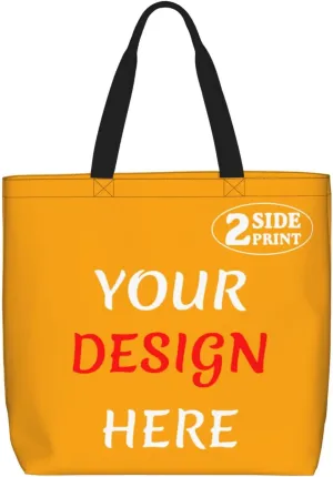 Custom Tote Bags Custom Bag Add Your Design For Business Work Travel Personalized Shoulder Bag