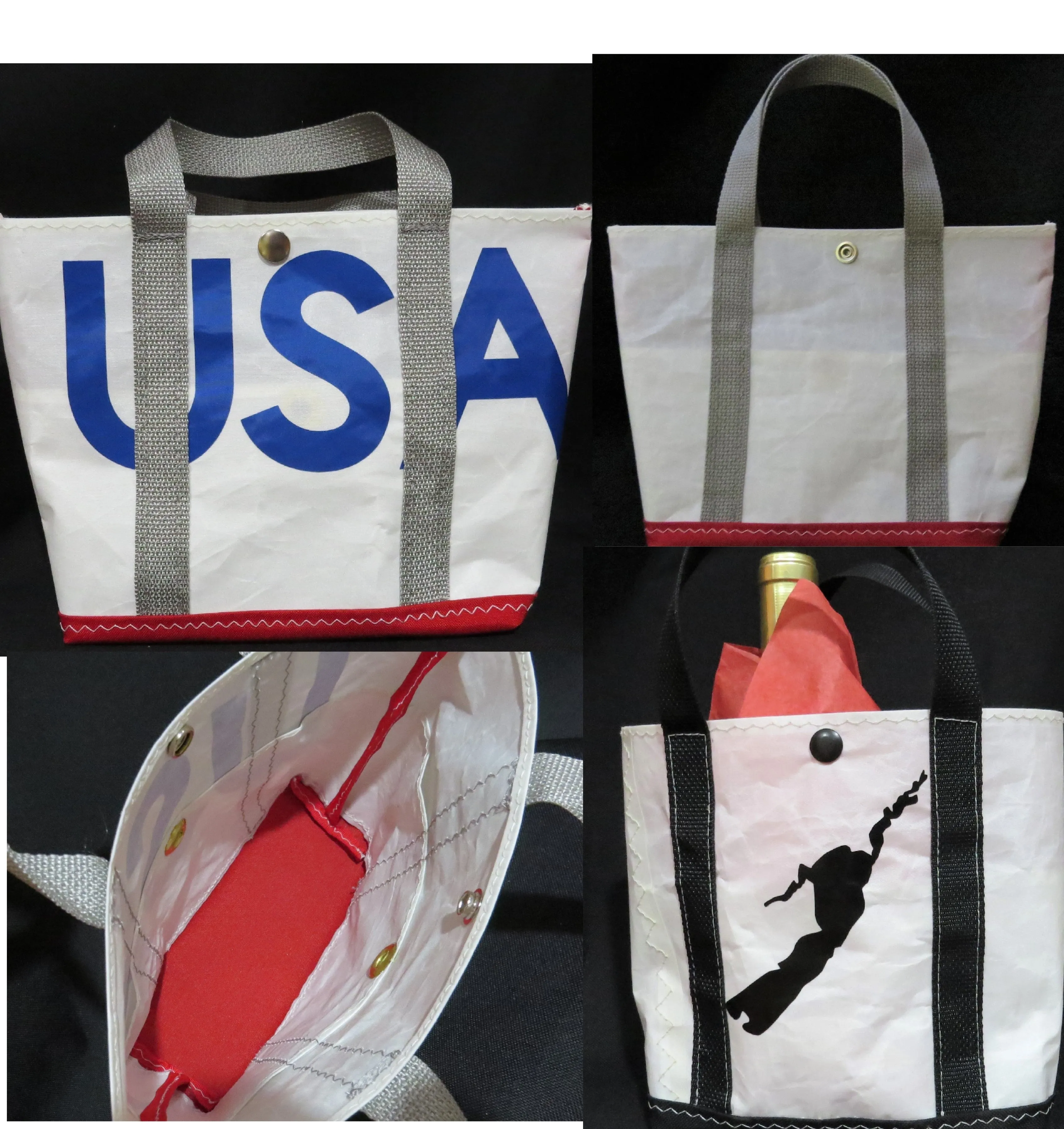 Customizable Small Snap Sail Tote Bag