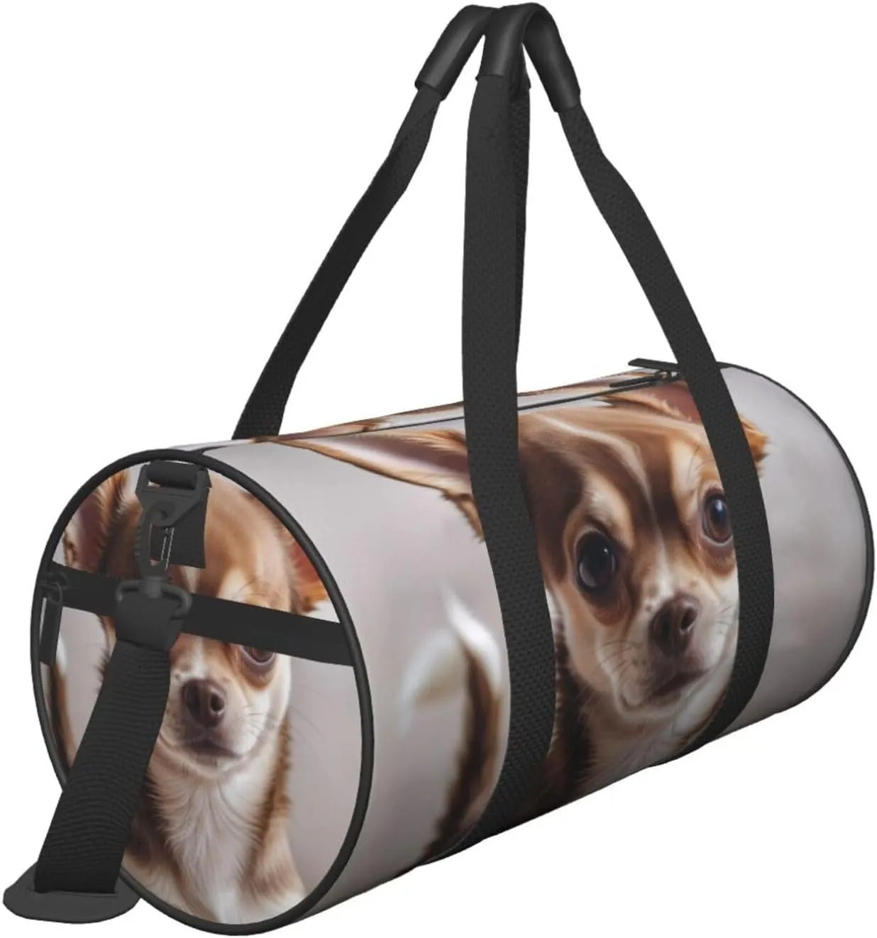 Cute Chihuahua Printed Travel Bag,Round Personal Item Storage bag,Foldie Duffel Bag for Traveling Vacation,Fitness,Sports