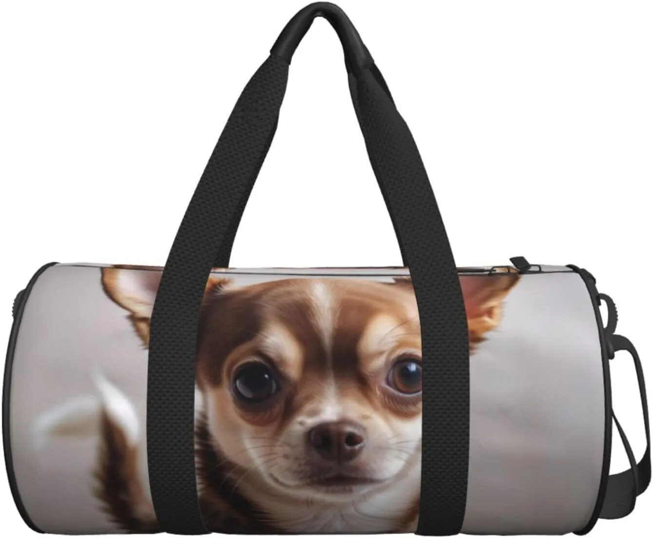 Cute Chihuahua Printed Travel Bag,Round Personal Item Storage bag,Foldie Duffel Bag for Traveling Vacation,Fitness,Sports