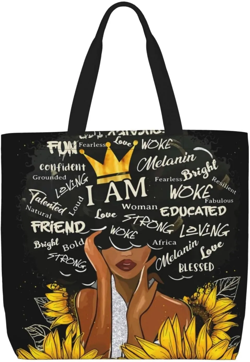 Cute Tote Bags for Women - Black African Gift Bag