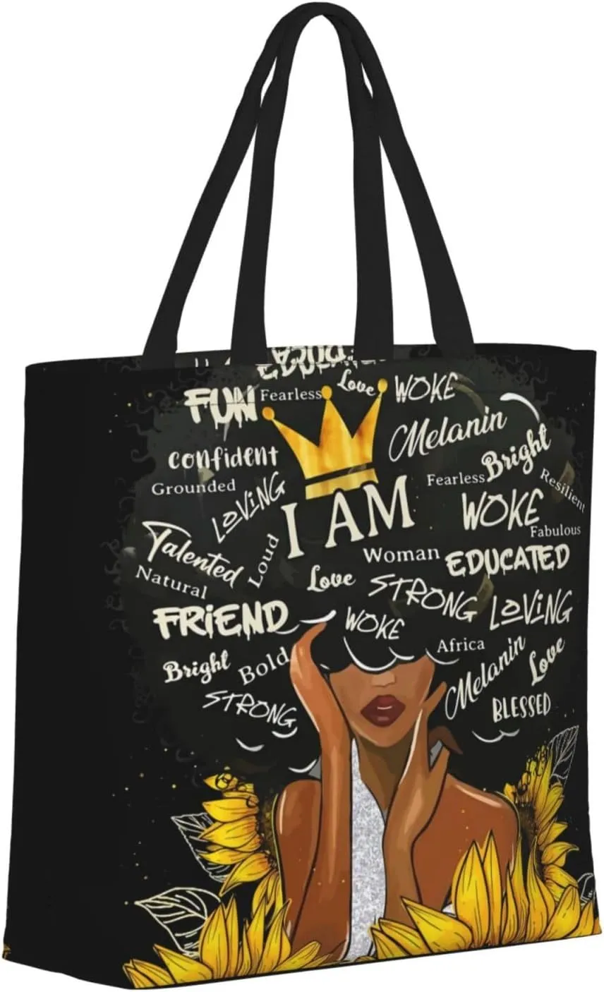 Cute Tote Bags for Women - Black African Gift Bag