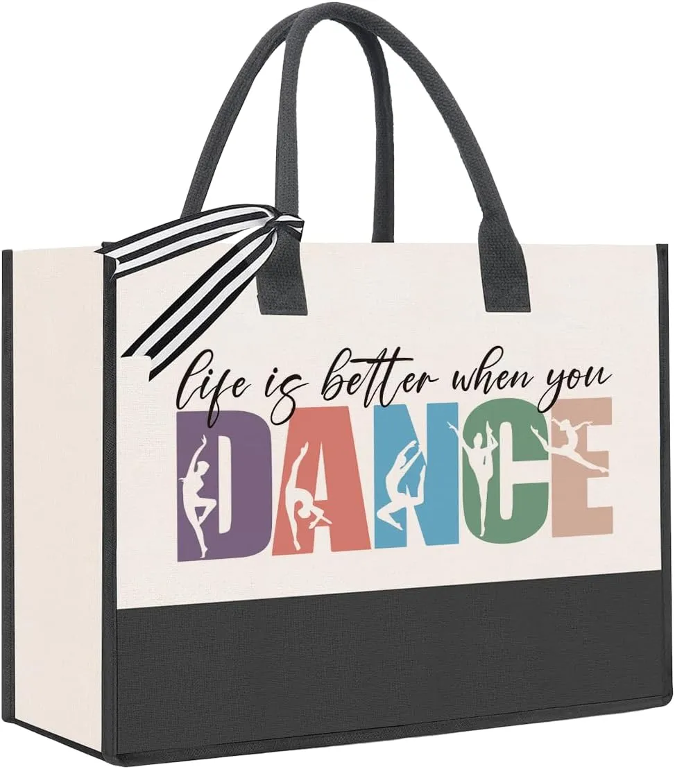 Dance Teacher Gifts Teacher Appreciation Gifts Dance Teacher Thank You Gifts Birthday Gifts for Women Christmas Gifts for Dance Teacher Graduation Gifts Retirement Gifts for Teacher Tote Bag