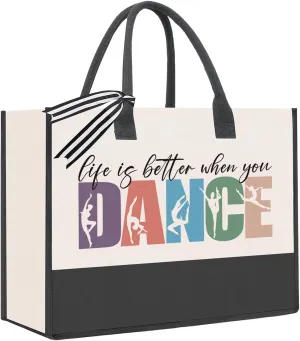 Dance Teacher Gifts Teacher Appreciation Gifts Dance Teacher Thank You Gifts Birthday Gifts for Women Christmas Gifts for Dance Teacher Graduation Gifts Retirement Gifts for Teacher Tote Bag