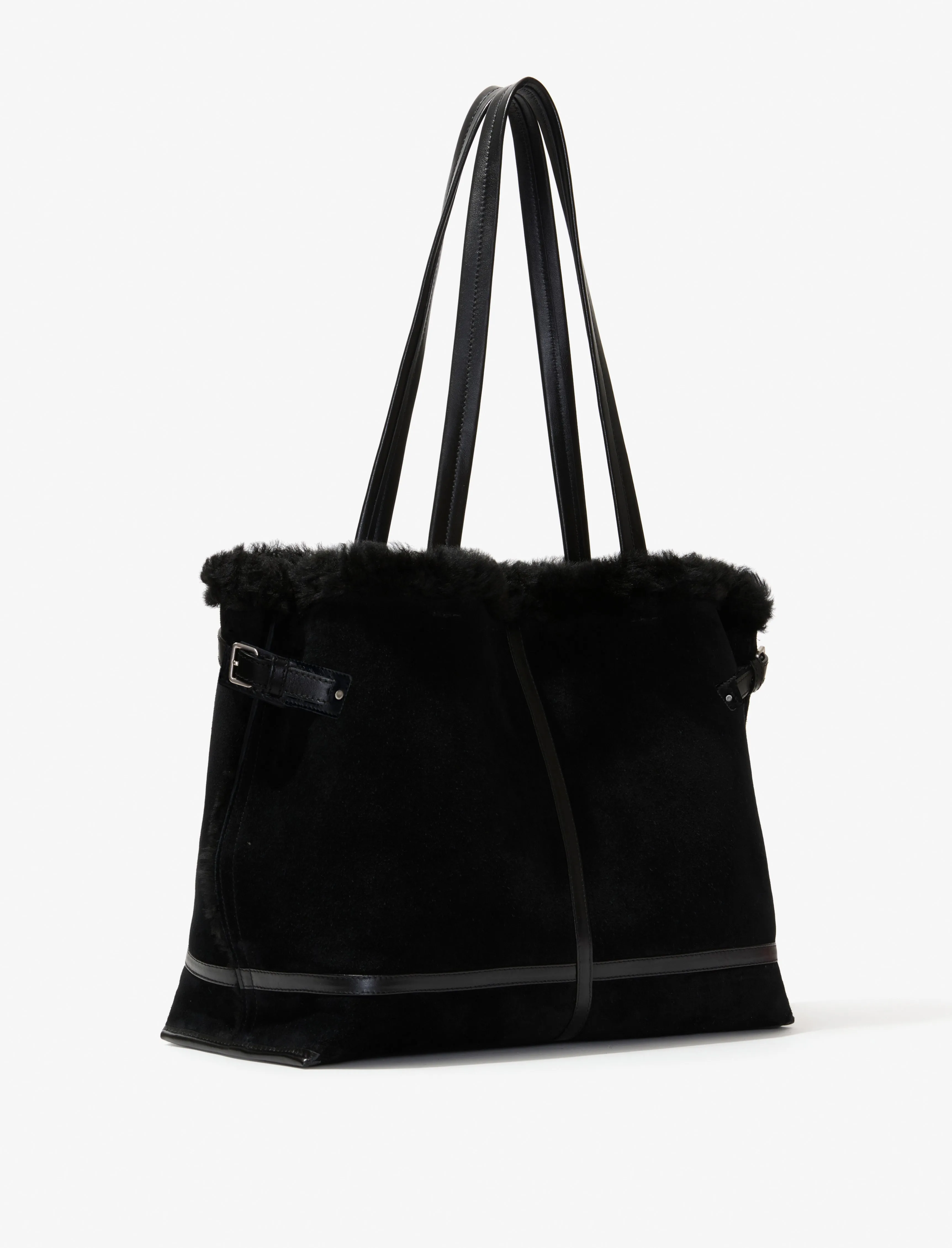 Days Tote in Suede Shearling