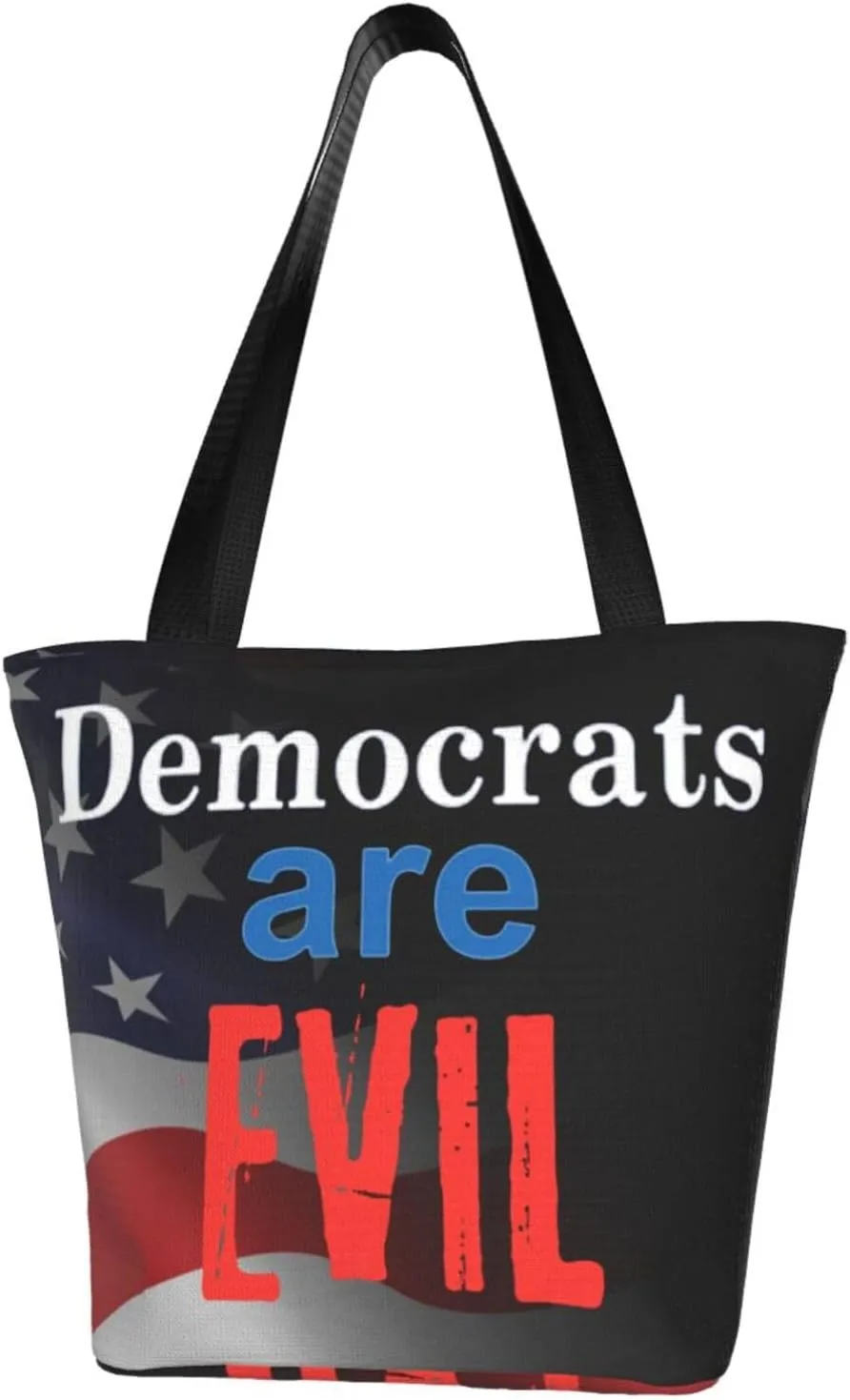 Democrats Are Evils Fashion Shoulder Bag Large Capacity For Man Or Woman