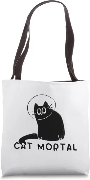 Derpy Kitty Black Cat Mortal Tote Bag