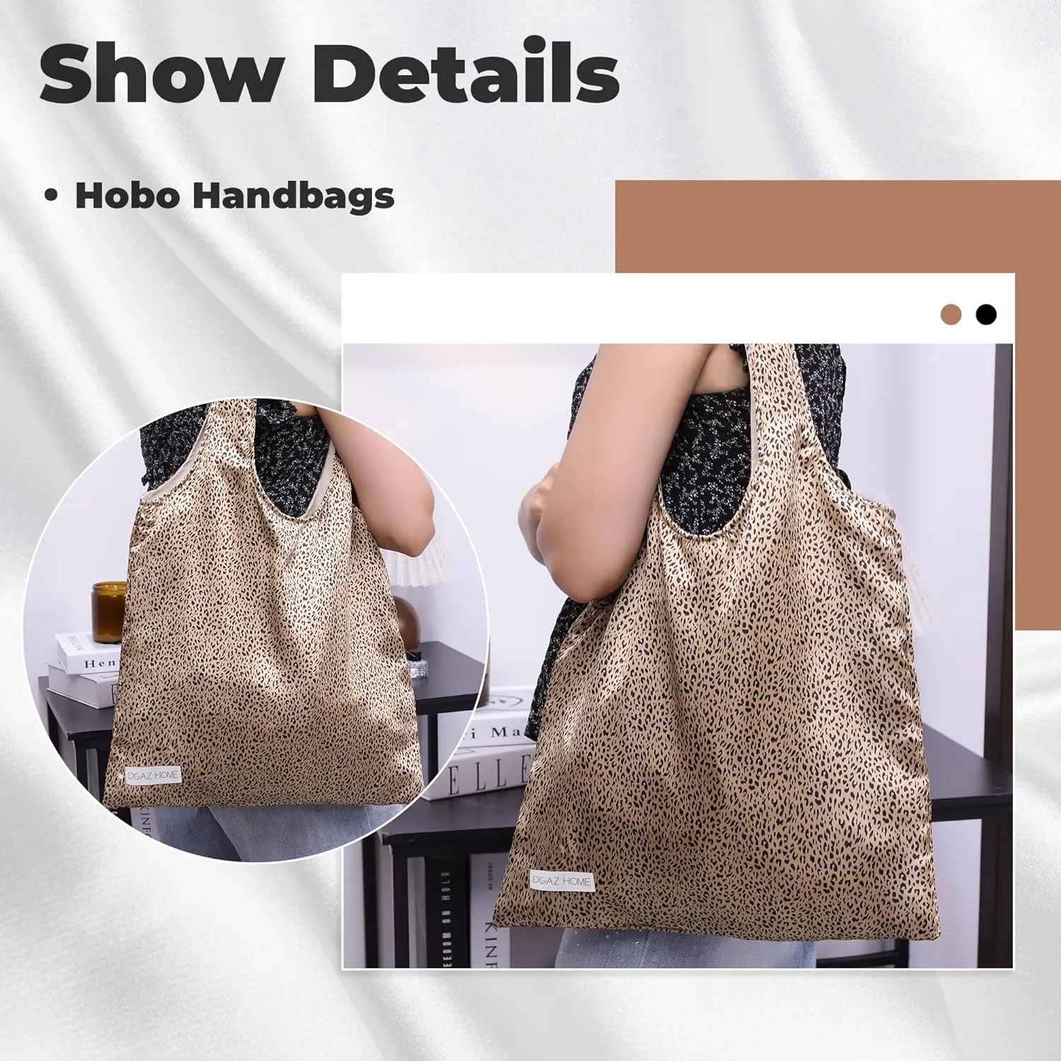 DGAZ Designer Shoulder Bags for Women, Luxury Tote Bag with Zipper, Large Shoulder Hobo Bags