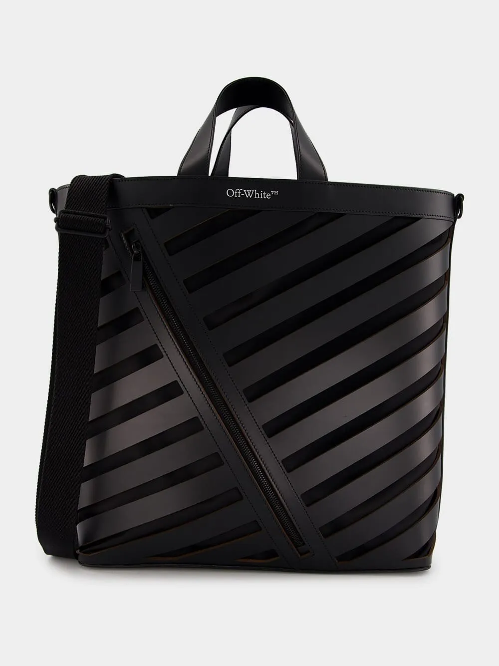 Diag Cut-Out Leather Tote Bag