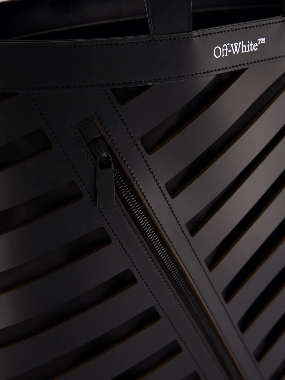 Diag Cut-Out Leather Tote Bag