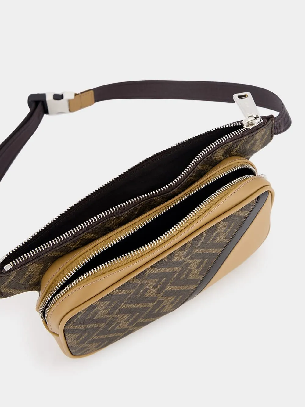 Diagonal Belt Leather Bag