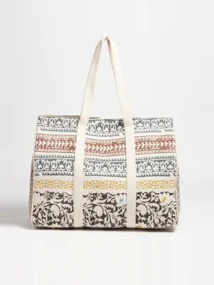 DIKT - HAND BLOCK COTTON PRINTED TOTE BAG