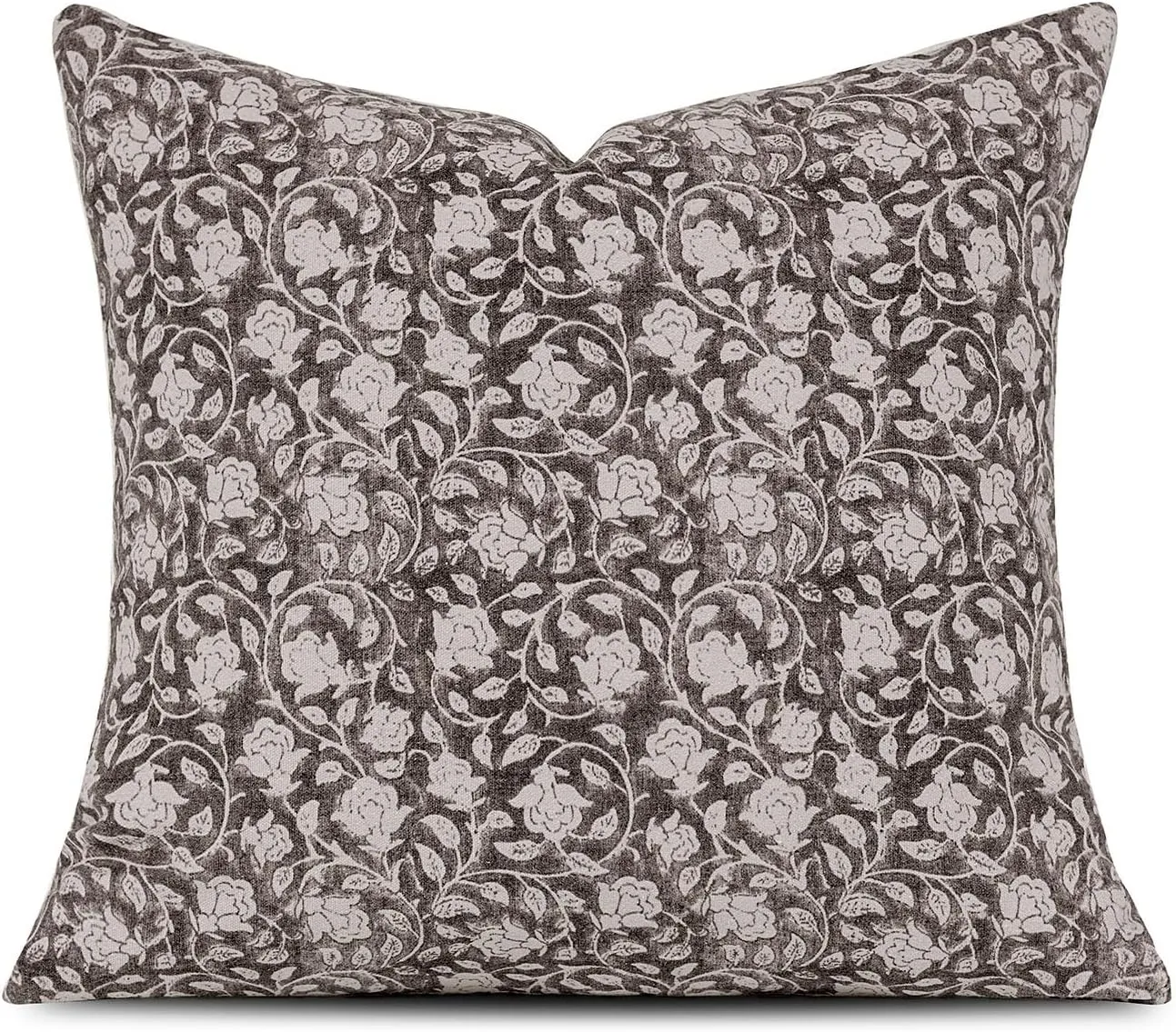 DOMVITUS Floral Pillow Covers 20x20, Throw Pillows for Couch, Floral Print Pillow Cover, Decorative Neutral Accent Throw Pillow Covers for Living Room, 1PC, Taupe