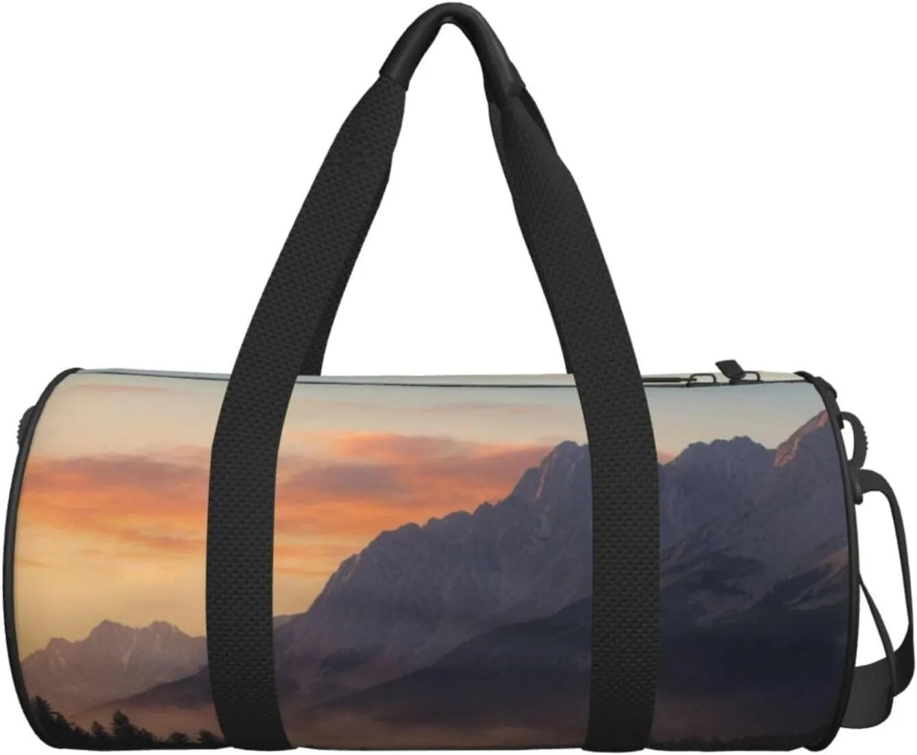 Dreamy Dusk Printed Travel Bag,Round Personal Item Storage bag,Foldie Duffel Bag for Traveling Vacation,Fitness,Sports