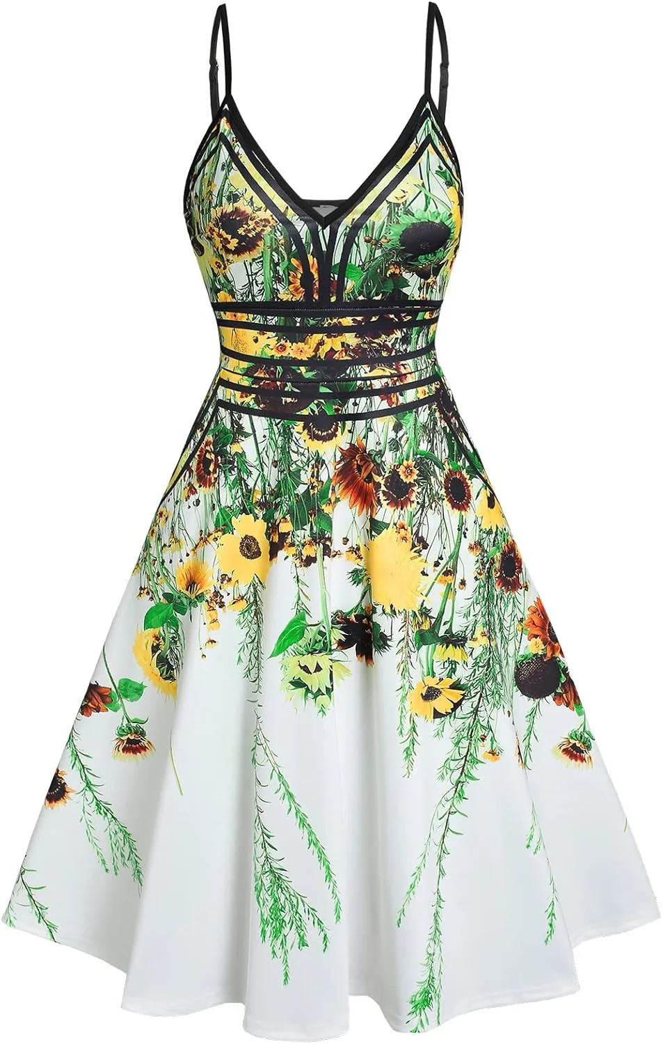 DRESSFO Summer Dress Sundress Cami Dress for Women