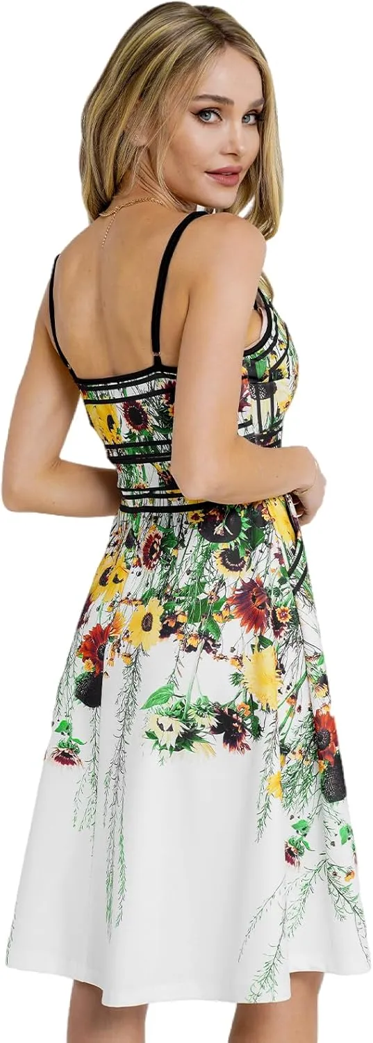DRESSFO Summer Dress Sundress Cami Dress for Women