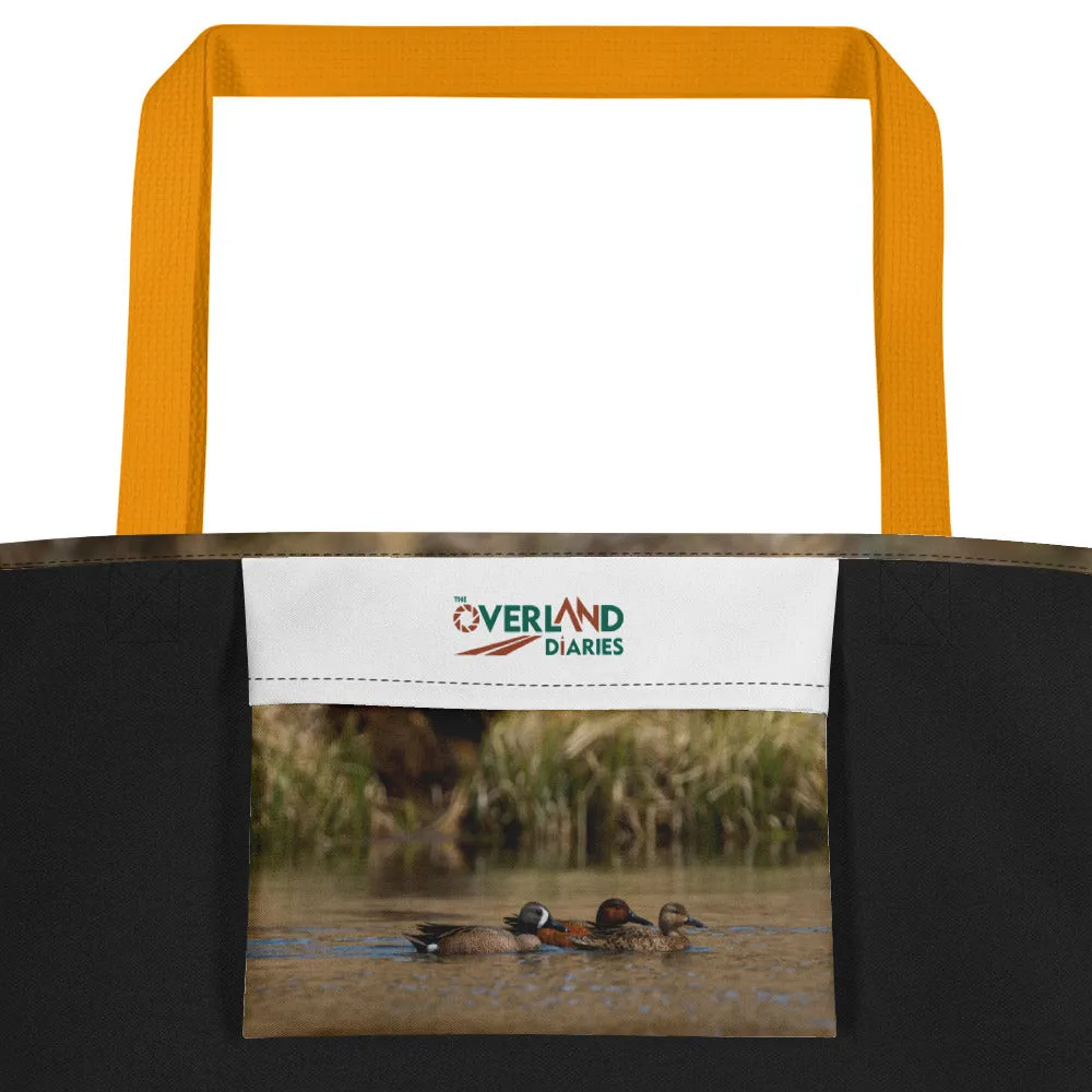 Ducks All-Over Print Large Tote Bag