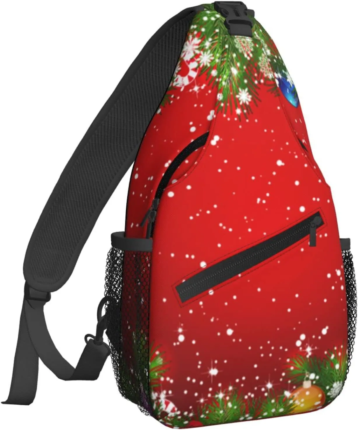 Dujiea Crossbody Backpack For Men Women Sling Bag, Christmas Chest Bag Shoulder Bag Lightweight One Strap Backpack Multipurpose Travel Hiking Daypack