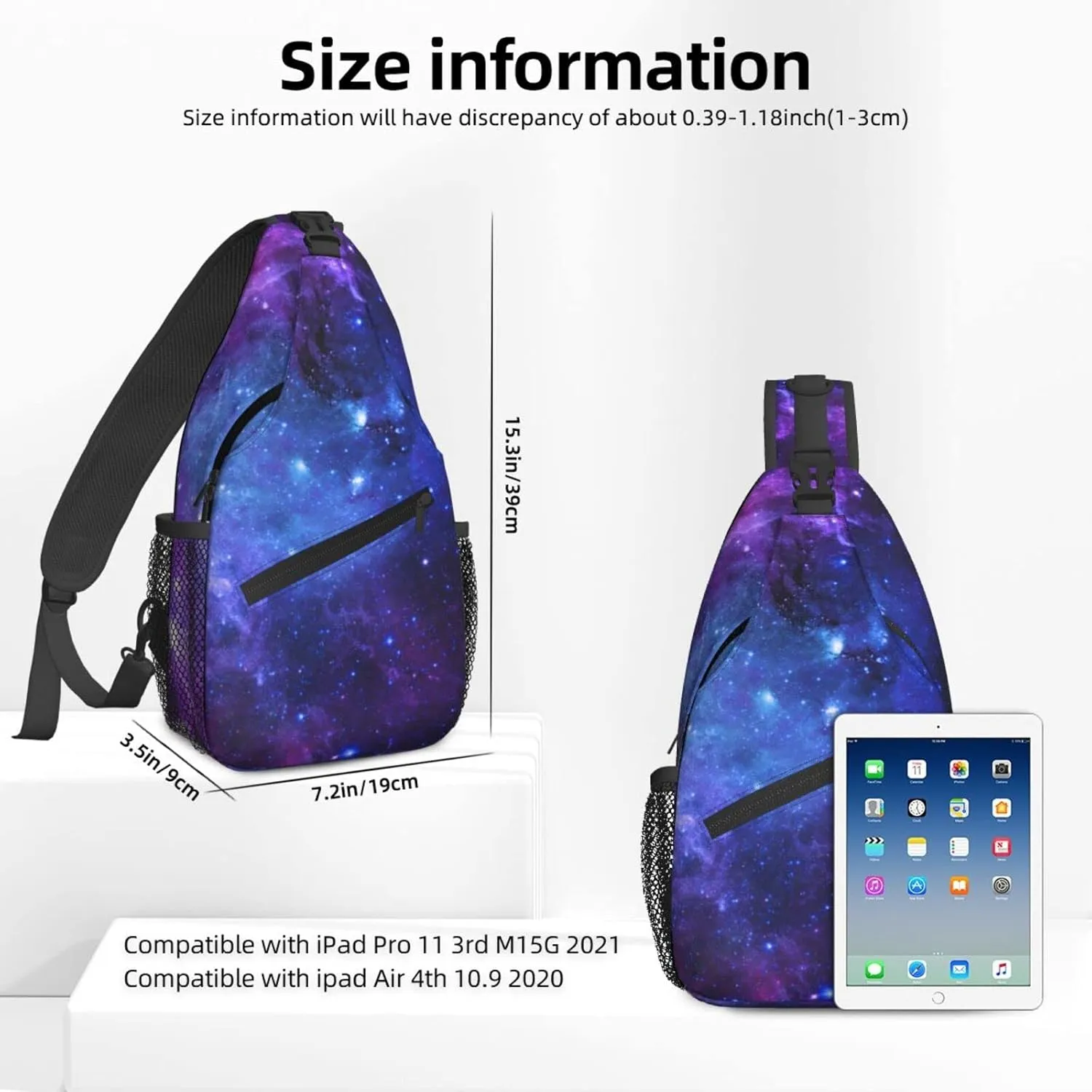 Dujiea Crossbody Backpack For Men Women Sling Bag, Star Galaxy Chest Bag Shoulder Bag Lightweight One Strap Backpack Multipurpose Travel Hiking Daypack