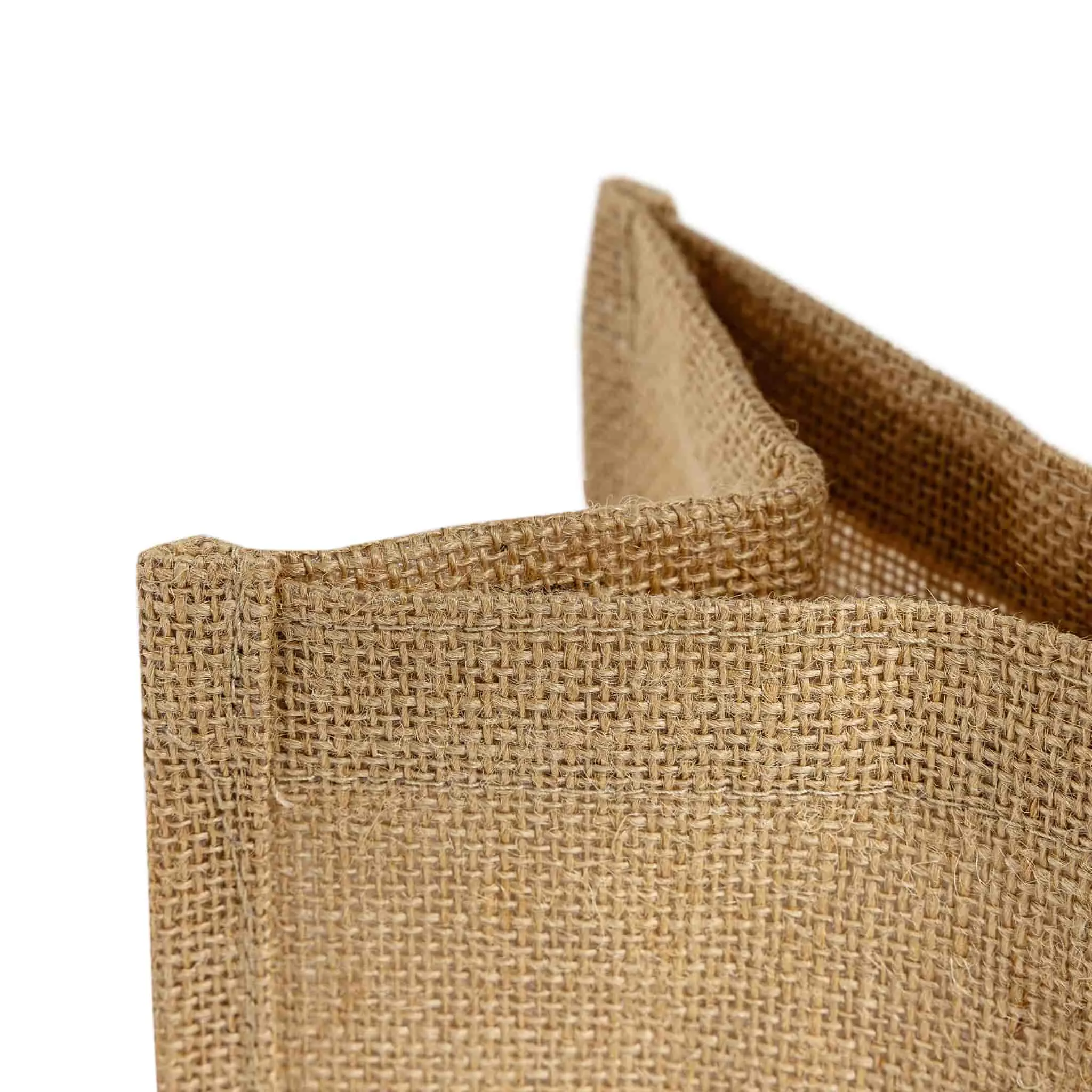 Easy-to-Decorate Jute Tote Bags with Canvas Front Pocket - TJ314