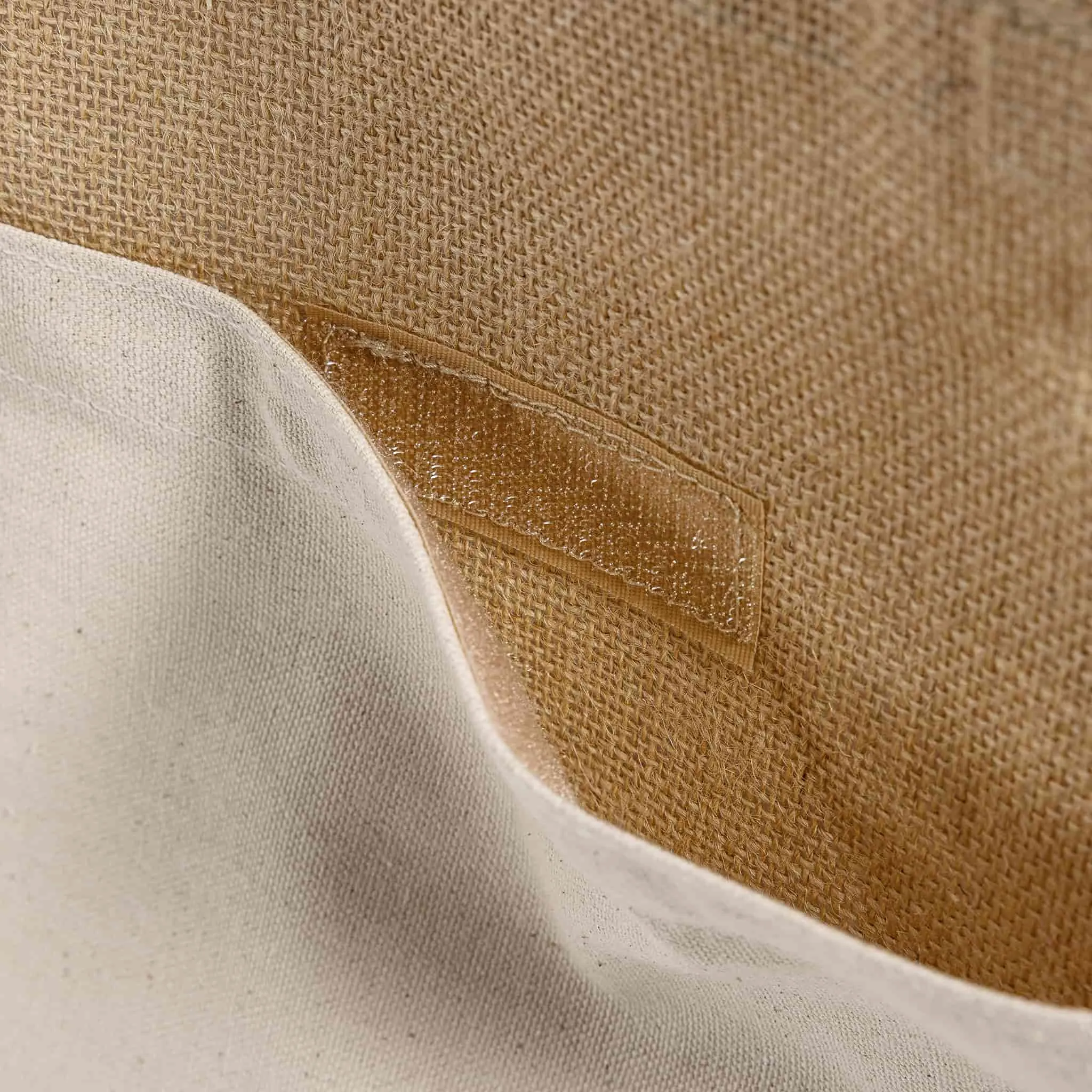 Easy-to-Decorate Jute Tote Bags with Canvas Front Pocket - TJ314