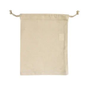 EC-15 Natural Calico Drawstring Bag (Medium)