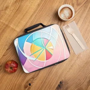 Eco Chic Neoprene Lunch Bag in Abstract Pink