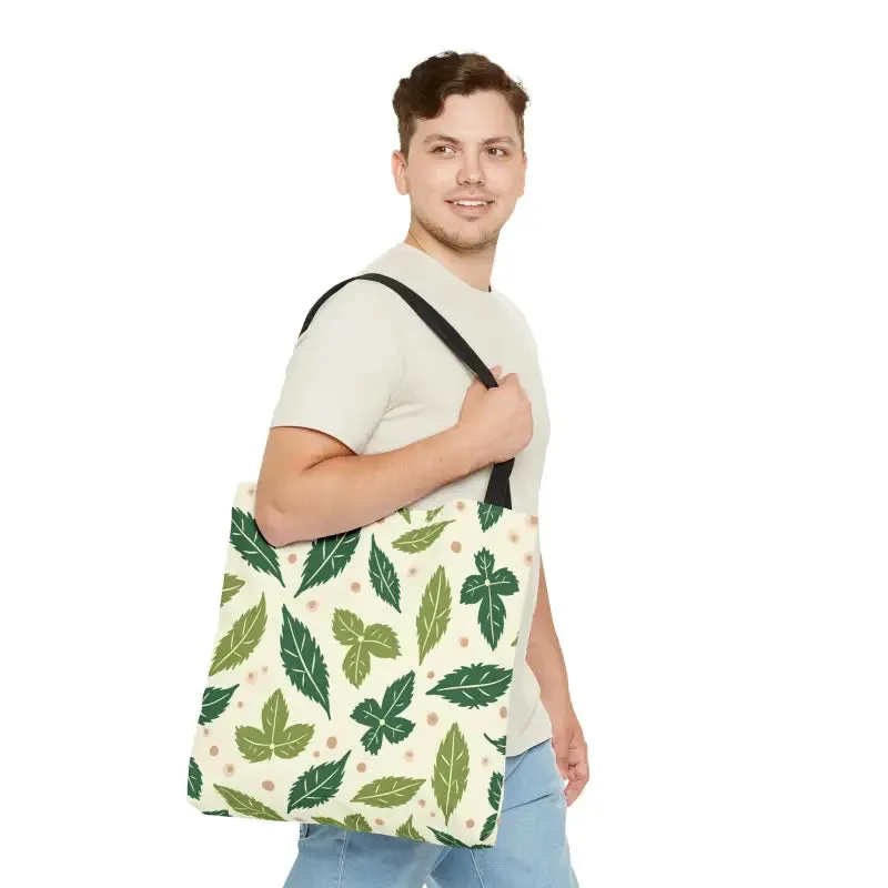 Eco Leaf Pattern Tote Bag Everyday Style