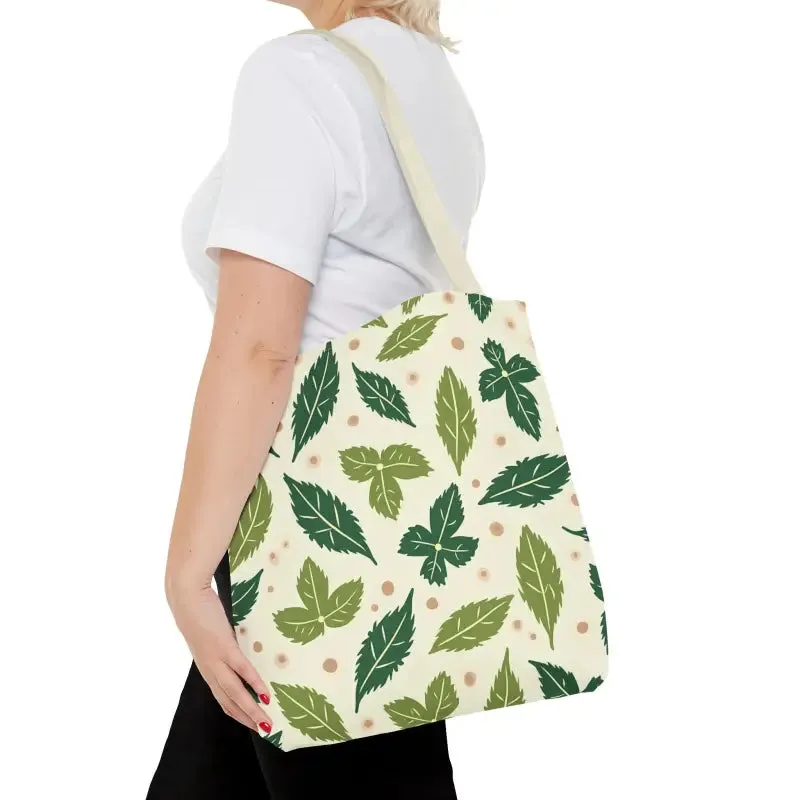 Eco Leaf Pattern Tote Bag Everyday Style