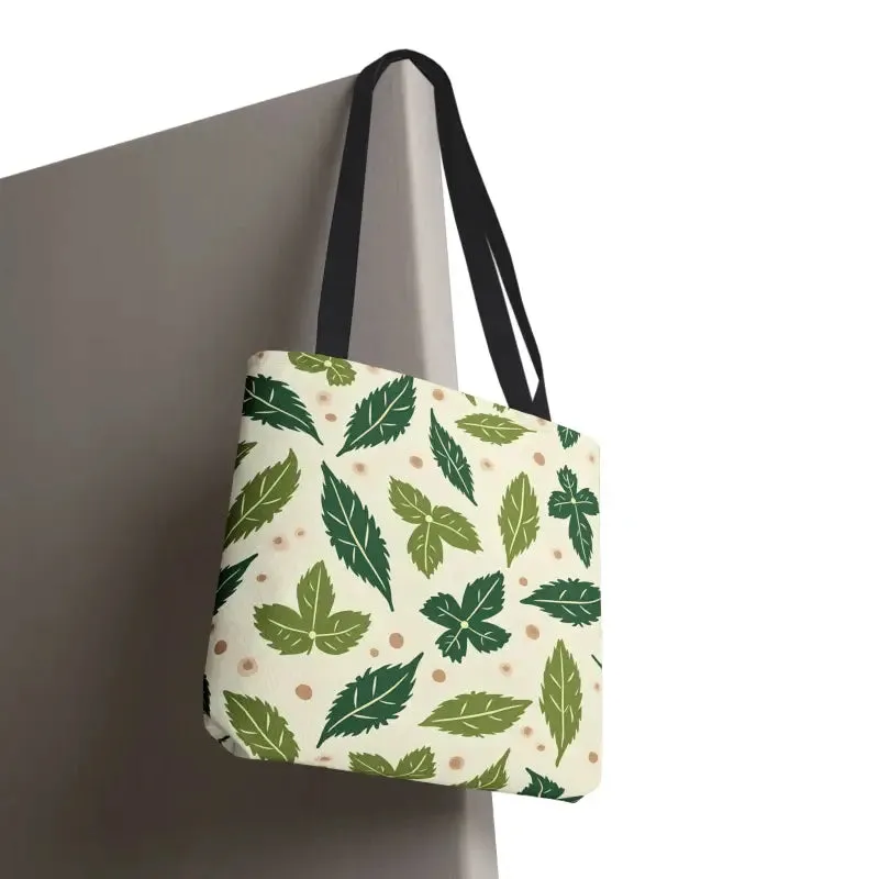Eco Leaf Pattern Tote Bag Everyday Style