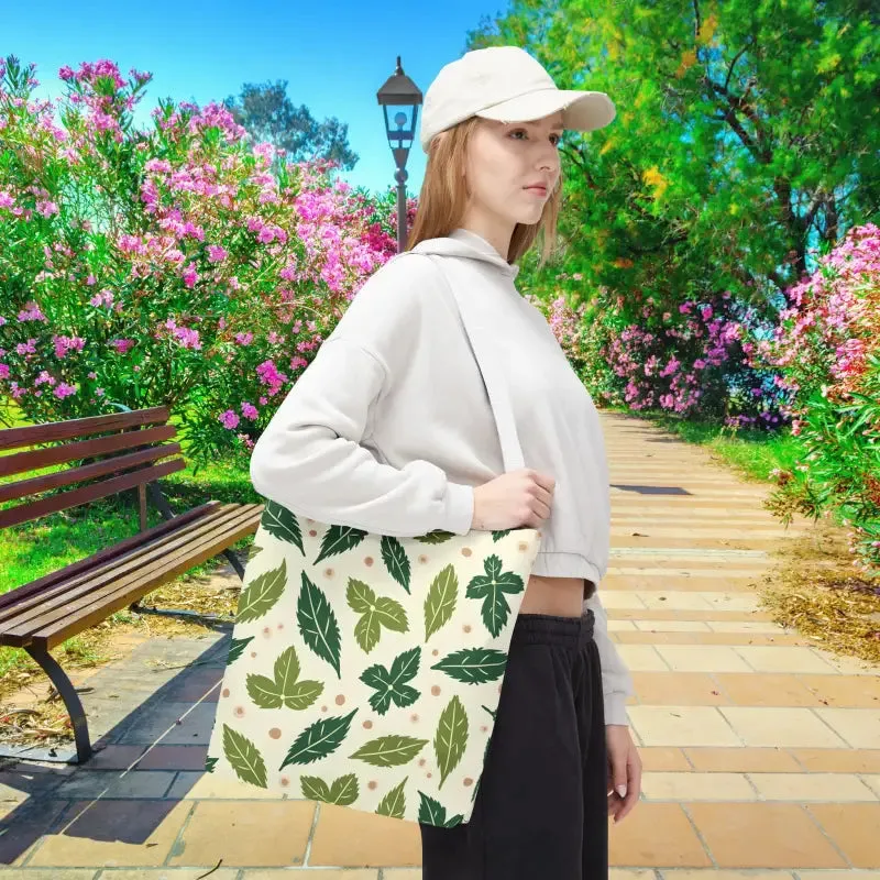 Eco Leaf Pattern Tote Bag Everyday Style