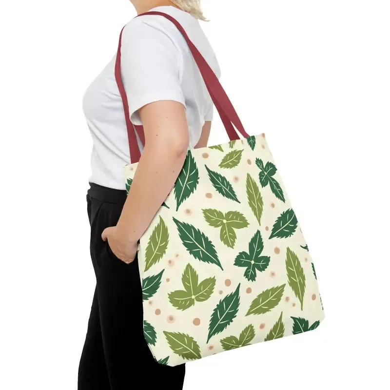 Eco Leaf Pattern Tote Bag Everyday Style