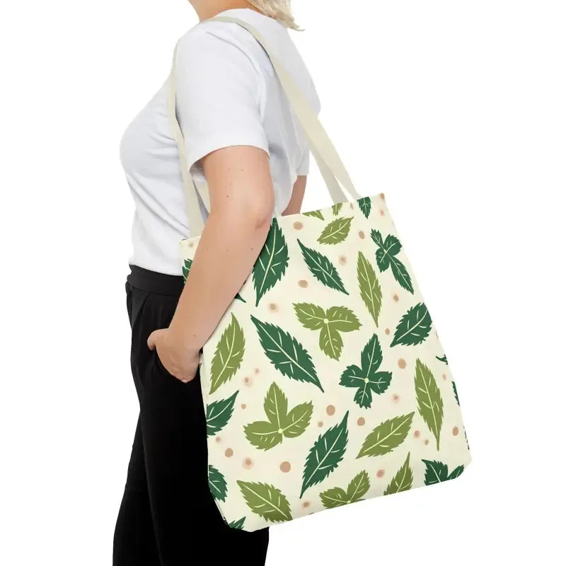 Eco Leaf Pattern Tote Bag Everyday Style