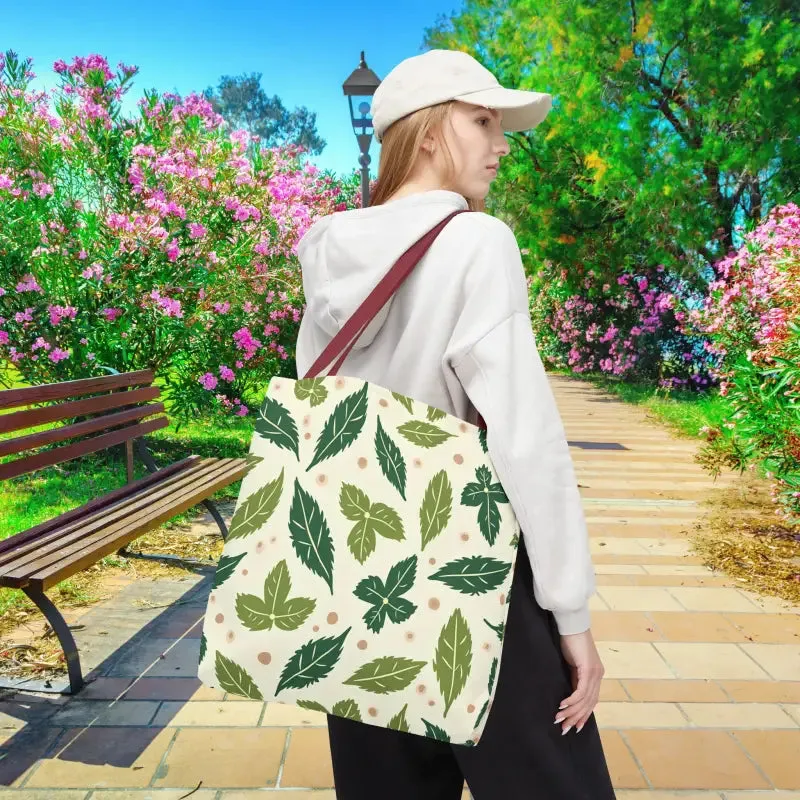 Eco Leaf Pattern Tote Bag Everyday Style