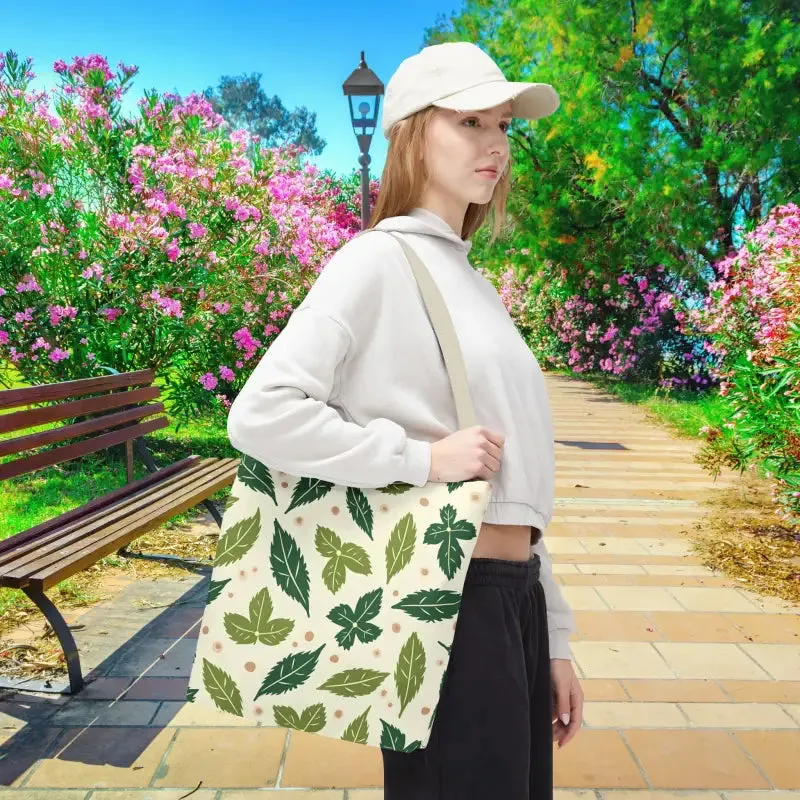 Eco Leaf Pattern Tote Bag Everyday Style