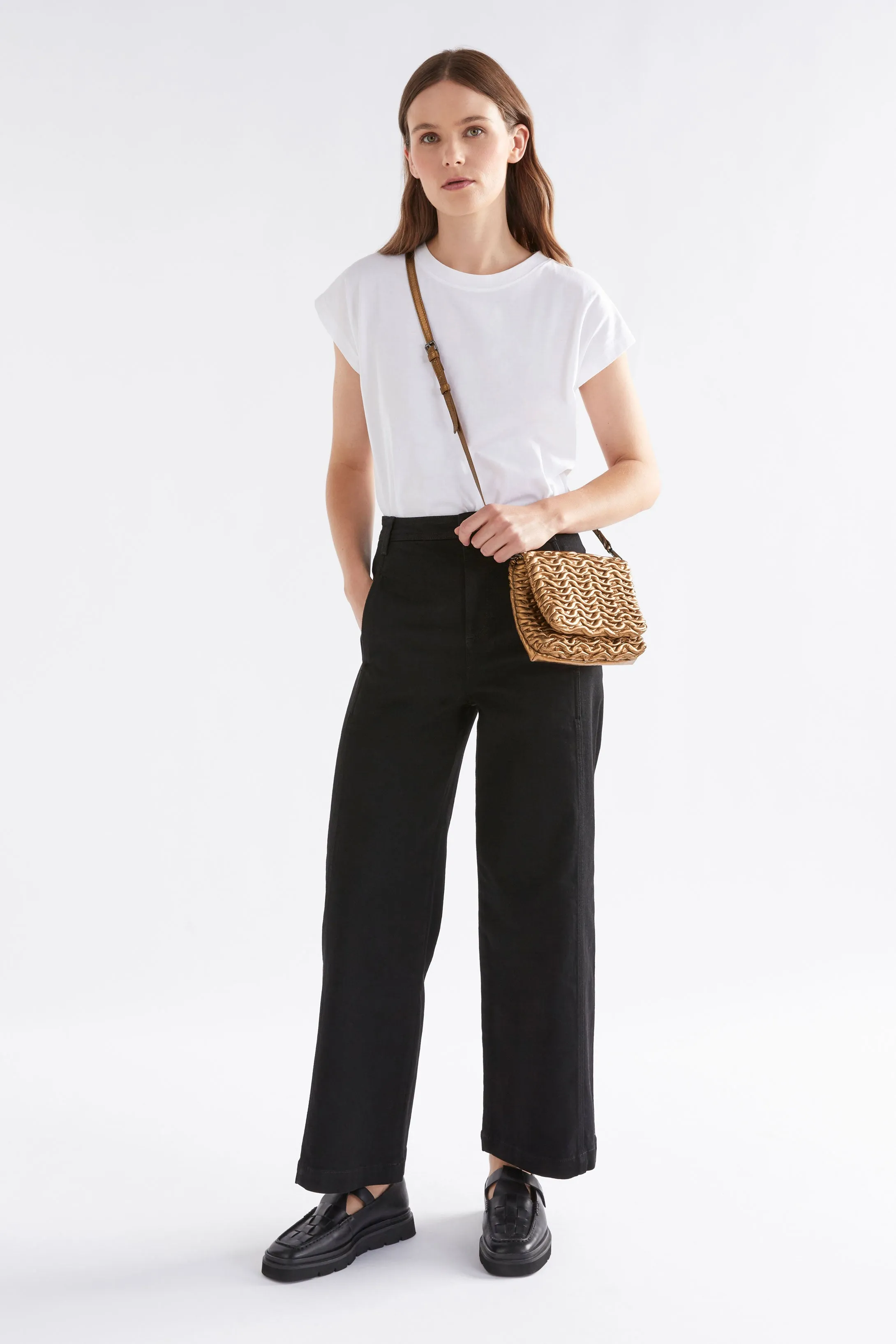 Elk Plissi Crossbody Bronze