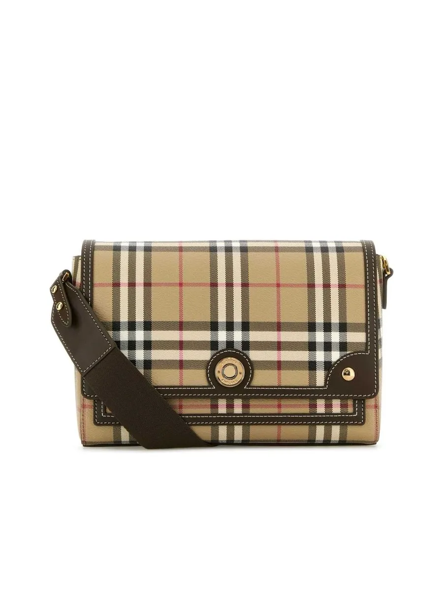 Embroidered Fabric Note Crossbody Bag