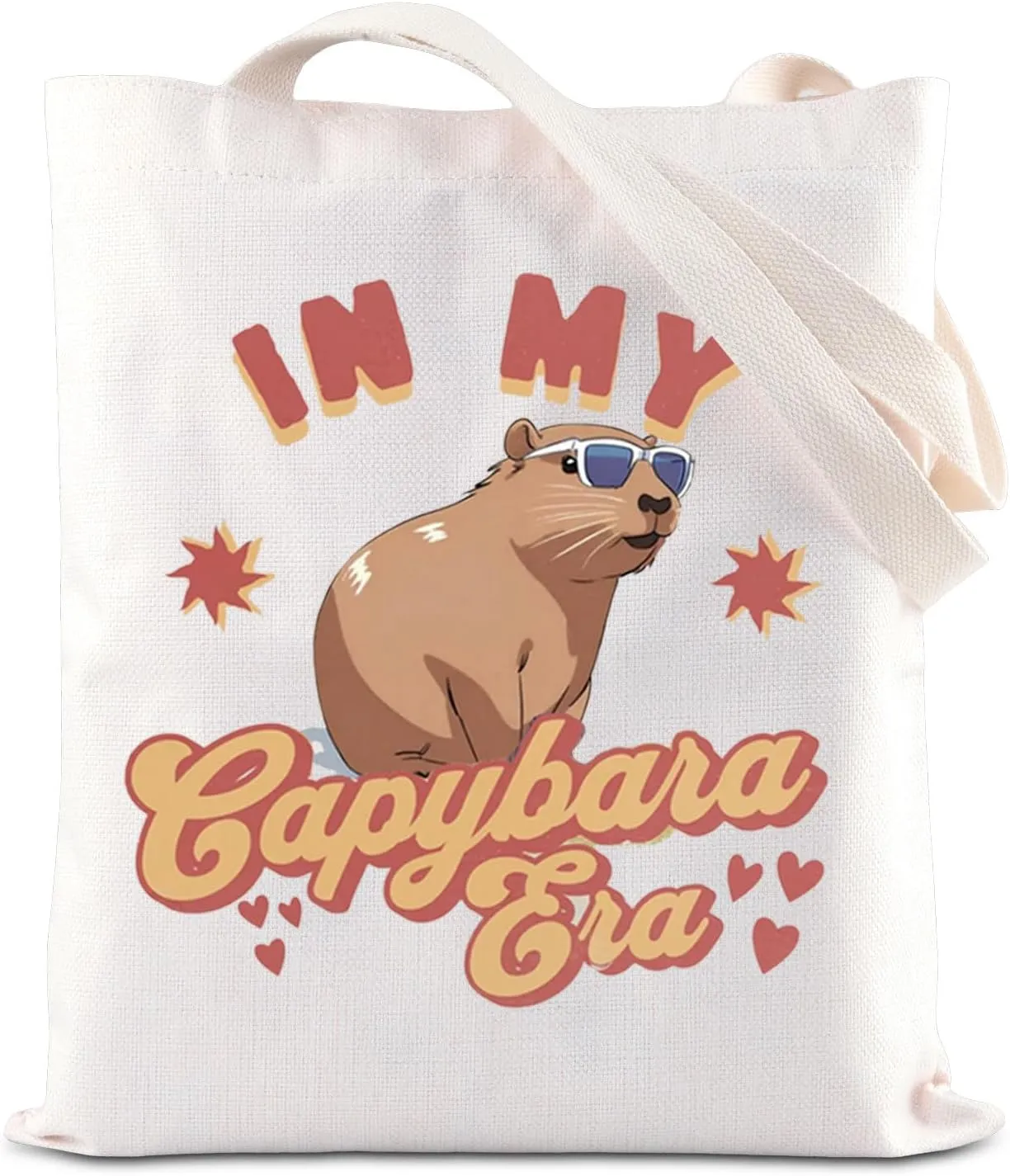 ENSIANTH Capybara Tote Bag In My Capybara Era Gift Animal Lover Gift Capybara Breeder Gift Wildlife Shoulder Bag