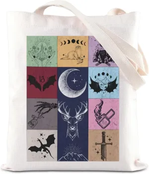 ENSIANTH Fiction Inspired Tote Bag - Dragonrider Fantasy Bookish Gift