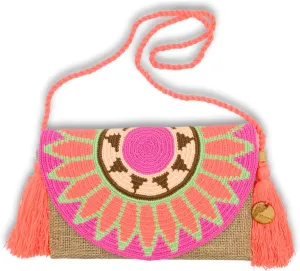 Envelope Jute Shoulder Purse with Flap | Wayuu Bag | Crossbody Bag | Women’s Bohemian | Handmade in Colombia