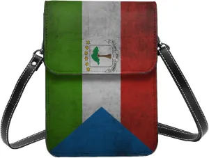 Equatorial Guinea Equatorial Guinean vintage Flag Small Crossbody Bag Is A Shoulder Bag Designed For Women And Girls Cell Phone Crossbody Wallet Purses With Card Slots Adjustable Strap