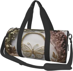 Ethereal Essence Printed Travel Bag,Round Personal Item Storage bag,Foldie Duffel Bag for Traveling Vacation,Fitness,Sports